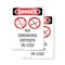 Signmission No Smoking Oxygen In Use Danger Sign, Vinyl Decal, 7in W x 10in L, 2PK OS-2PACK-DS-D-710-V-1488 - alternate 1